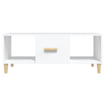 Coffee Table White 102x50x40 cm Engineered Wood 812690