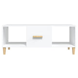 Coffee Table White 102x50x40 cm Engineered Wood 812690