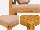 Sofa Set 4 pcs Natural Solid Acacia Wood 3417303