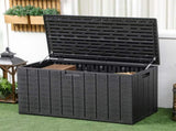336 Litre Garden Storage Box, Water-resistant Heavy Duty Double Wall Plastic Container, Extra Large T3398P317627