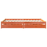 Bed Frame without Mattress Wax Brown 140x190 cm Solid Wood Pine 3301450