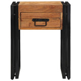 End Table Brown and Black 40 x 40 x 50 cm Solid Acacia Wood 4016714