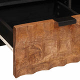 TV Cabinet with Drawer Acacia Brown Finish 100 x 33 x 46 cm 4017916