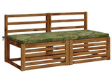 2-Piece Bench Cushions SOEST 2 pcs 100% Polyester Leaf Design 949357