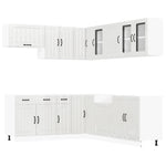 ZNTS 11 Piece Kitchen Cabinet Set Lucca Gloss White Engineered Wood 3314923