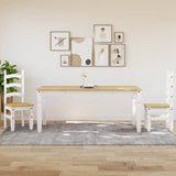Dining Table Corona White 180x90x75 cm Solid Wood Pine 4005722