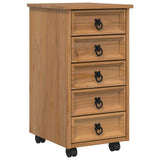 Rolling Cabinet with Drawers CORONA Honey Brown 42040531