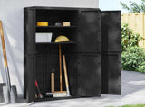 Outdoor Storage Cabinet Black 97x37x165 cm PP 364208