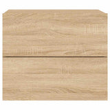 Wall-mounted Bedside Cabinet with LED Lights Sonoma Oak 836816