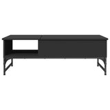 ZNTS Coffee Table Black 100x50x35 cm Engineered Wood and Metal 845391