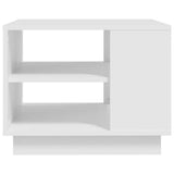 ZNTS Coffee Table White 55x55x43 cm Engineered Wood 810289