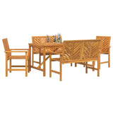 Garden Dining Set 5 pcs Brown Solid Acacia Wood 3154109