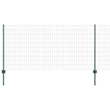 Fence with Posts Green 1 x 10 m Steel 3335983