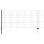 Fence with Posts Green 1 x 25 m Steel 3336017