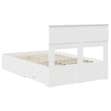 Bed Frame with Headboard White 120 x 190 cm Engineered Wood 3410003