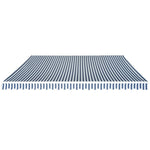 Folding Awning Manual-Operated 500 cm Blue and White 42154