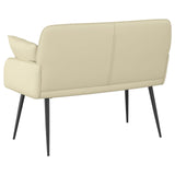 2 Seater Sofa with Metal Legs 2-Seater Cream Faux Leather 42051008