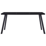 ZNTS Dining Table Black 180x90x75 cm Tempered Glass 281875