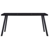 ZNTS Dining Table Black 180x90x75 cm Tempered Glass 281875