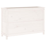 Garden Raised Bed White 119.5x40x78 cm Solid Wood Pine 825290