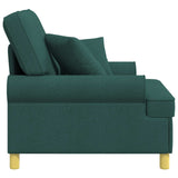 XL Armchair with Cushions Dark Green Fabric 42043488