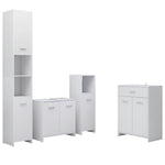 ZNTS 4 Piece Bathroom Furniture Set White 3071711