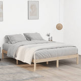 Bed Frame without Mattress 152x203 cm Solid Wood Pine Queen 822459