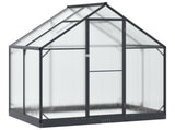 Garden Greenhouse with Door Anthracite 183.5 x 123 x 207 cm 42036859