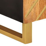TV Cabinet Brown and Black 105x33.5x46 cm Solid Wood Mango 356797