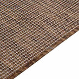 Outdoor Flatweave Rug 140x200 cm Brown 340789