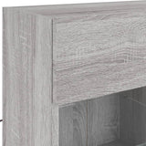 TV Wall Cabinet with LED Lights Grey Sonoma 78.5x30x60.5 cm 837104
