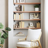 ZNTS Wall Shelf Light Brown 80x30x cm Treated Solid Wood Oak 363663