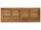 Table Top Rectangular Solid Teak Wood Natural 42033166