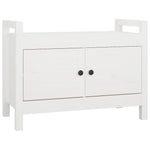 ZNTS Hall Bench White 80x40x60 cm Solid Wood Pine 821780