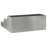 Garden Planter Silver 90 x 90 x 35 cm Galvanised Steel 865839