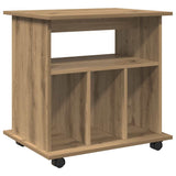 Rolling Cabinet Artisan Oak 60x45x60 cm Engineered Wood 856663