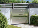 Garden Gate with Lock Silver 85 x 97 cm Stainless Steel 3402576