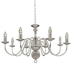 Chandelier Silver 8 x E14 Bulbs 281618