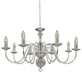 Chandelier Silver 8 x E14 Bulbs 281618
