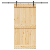 Sliding Door NARVIK Natural and Black 3445298