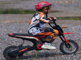 24V Electric Motorbike with Twist Grip Throttle, Music, Horn, 12" Pneumatic Tyres, 16km/h Max Speed T3398P348403