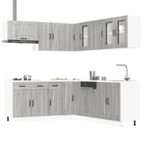 11 Piece Kitchen Cabinet Set "Kalmar" Grey Sonoma Engineered Wood 3314917
