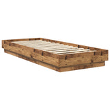 Floor Bed Frame Old Wood 80 x 200 cm Engineered Wood 8009070