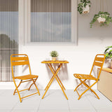 Garden Folding Chair Folding 2 pcs Mustard 42 x 52 x82cm 42002939