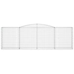 Arched Gabion Basket 400x50x120/140 cm Galvanised Iron 153536