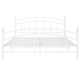 Bed Frame without Mattress White Metal 140x200 cm 324977