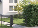 Fence Gate HORST 100 x 75 cm Metal Black Lockable 42034063