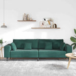 Velvet Sofa with Cushion Dark Green 208 cm Velvet 3335155