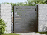 Garden Gate with Lock Black 110 x 155 cm Powder-Coated Steel 42015901
