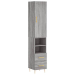 Highboard Grey Sonoma 34.5x34x180 cm Engineered Wood 3198911
